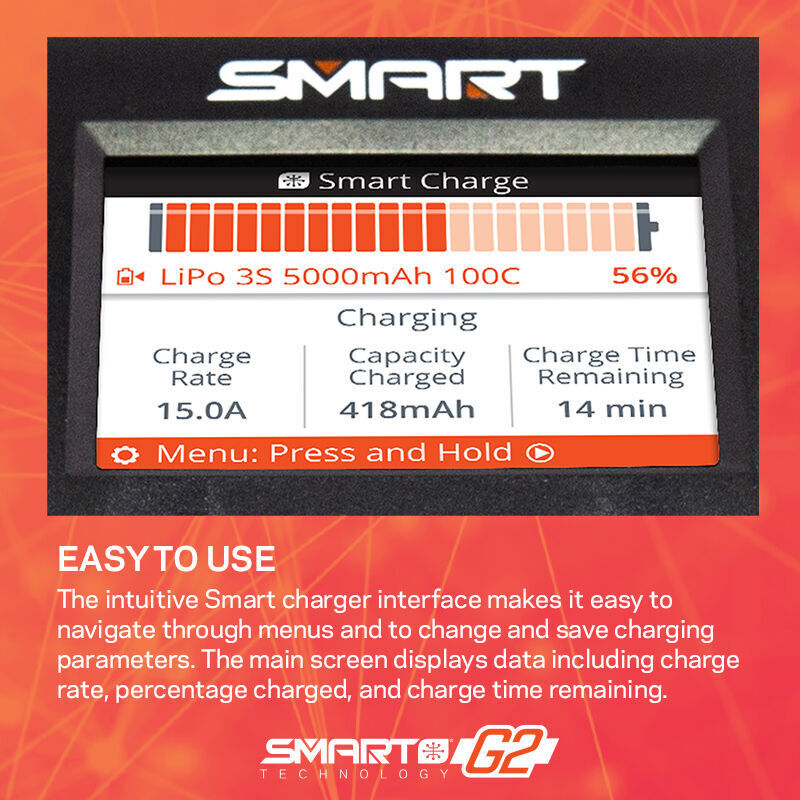 Smart G2 Powerstage 8S Surface Bundle: 4S 5000mAh LiPo Battery (2) / S2200 G2 Charger
